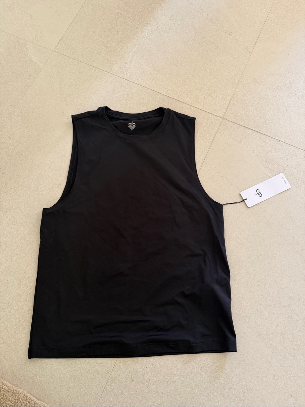 ALO Yoga Men's Black Conquer Muscle Tank Top